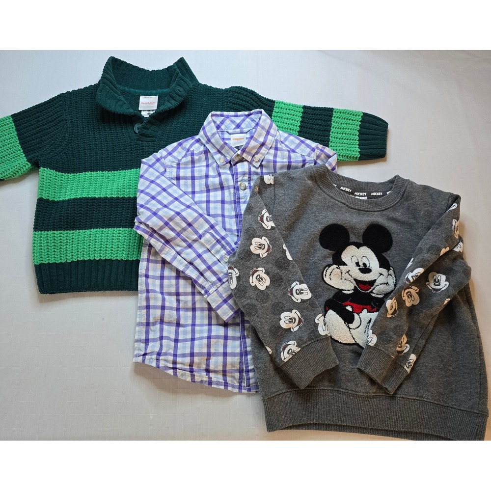 Hanna Andersson Gymboree Disney Mickey Mouse Toddler Boy Tops Bundle 3T 4T